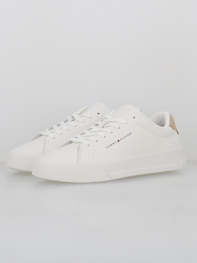 Baskets en cuir court blanc homme - Tommy Hilfiger