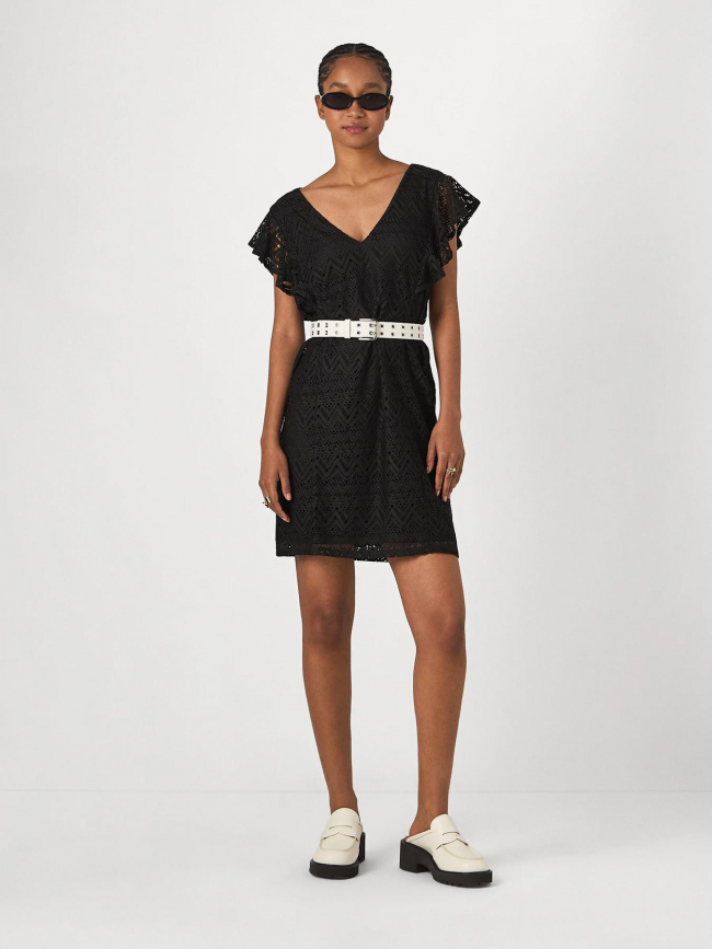 Robe courte dentelle maya noir femme - Vero Moda