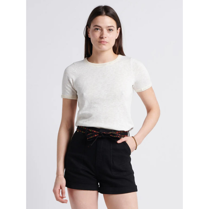 T-shirt en lin mada blanc femme - La Petite Etoile