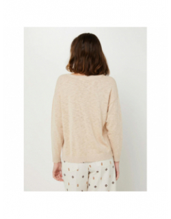 Pull en lin maddly beige femme - La Petite Etoile