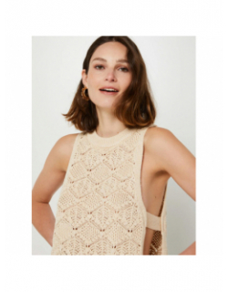 Pull sans manche miro beige femme - La Petite Etoile