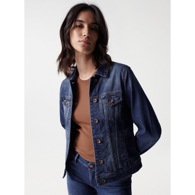 Veste en jean trucker bleu femme - Salsa