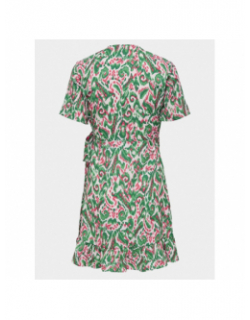 Robe portefeuille axi vert rose femme - Only