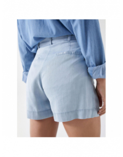 Short léger effet jean bleu clair femme - Salsa