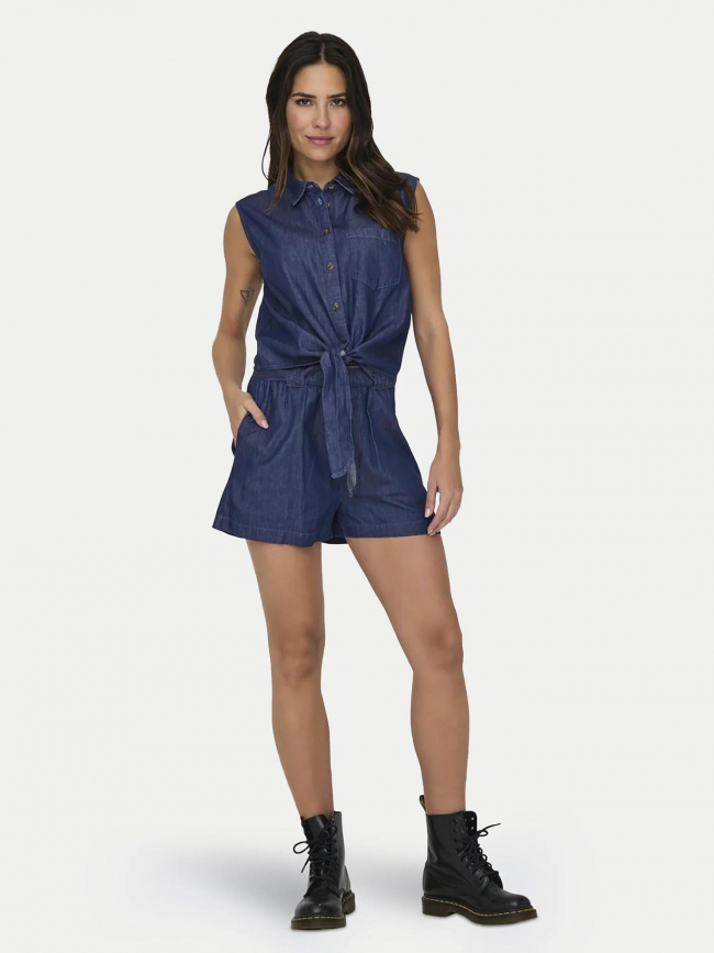 Short léger effet denim kai bleu femme - JDY