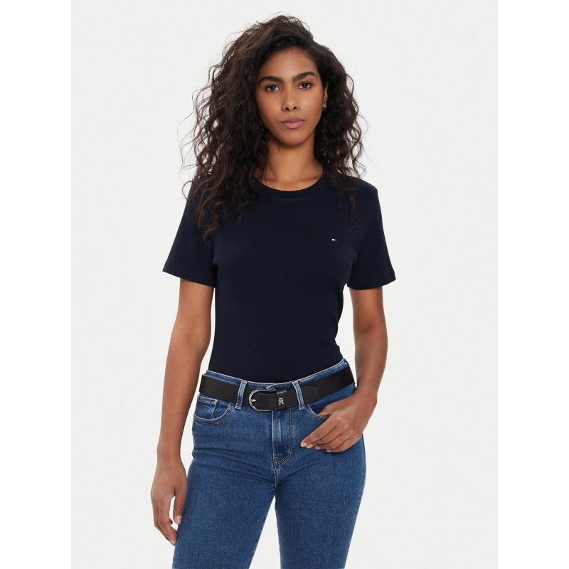 T-shirt new slim cody bleu marine femme - Tommy Hilfiger