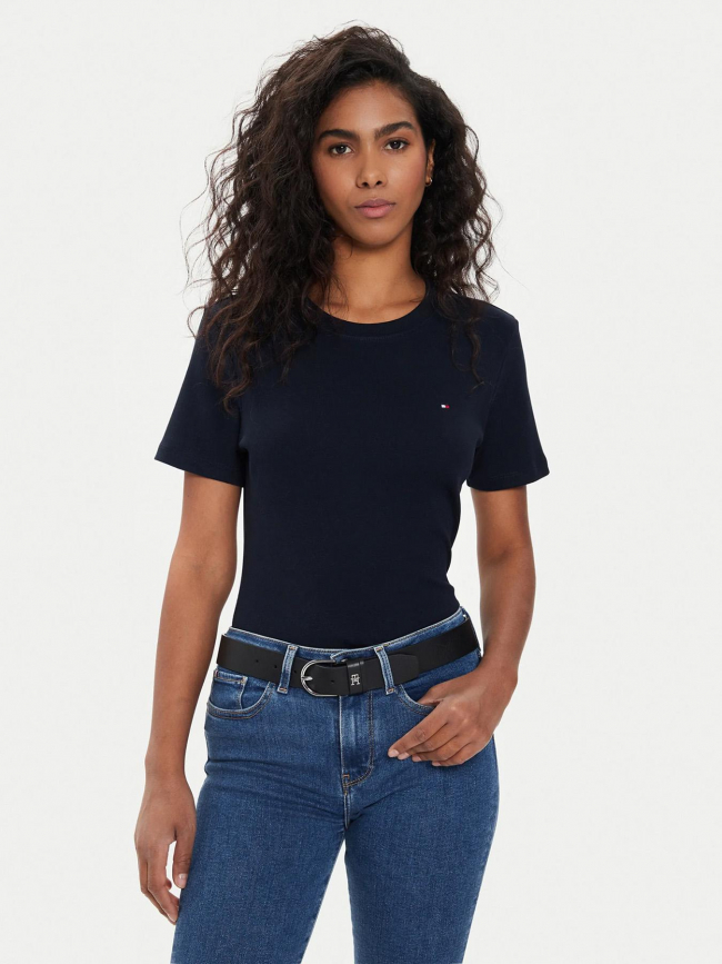 T-shirt new slim cody bleu marine femme - Tommy Hilfiger