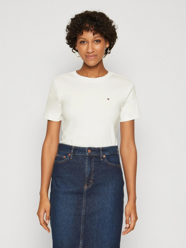 T-shirt new slim cody blanc femme - Tommy Hilfiger