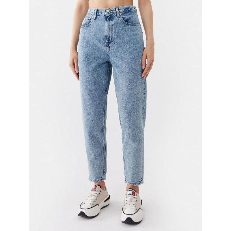 Jean slim taille haute crop izzie bleu femme - Tommy Jeans