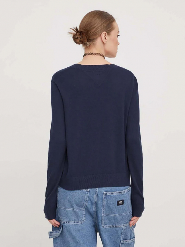 Pull col v essential bleu marine femme - Tommy Jeans