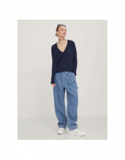 Pull col v essential bleu marine femme - Tommy Jeans