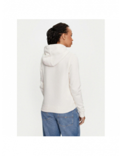 Sweat zippé à capuche regular flag blanc femme - Tommy Jeans