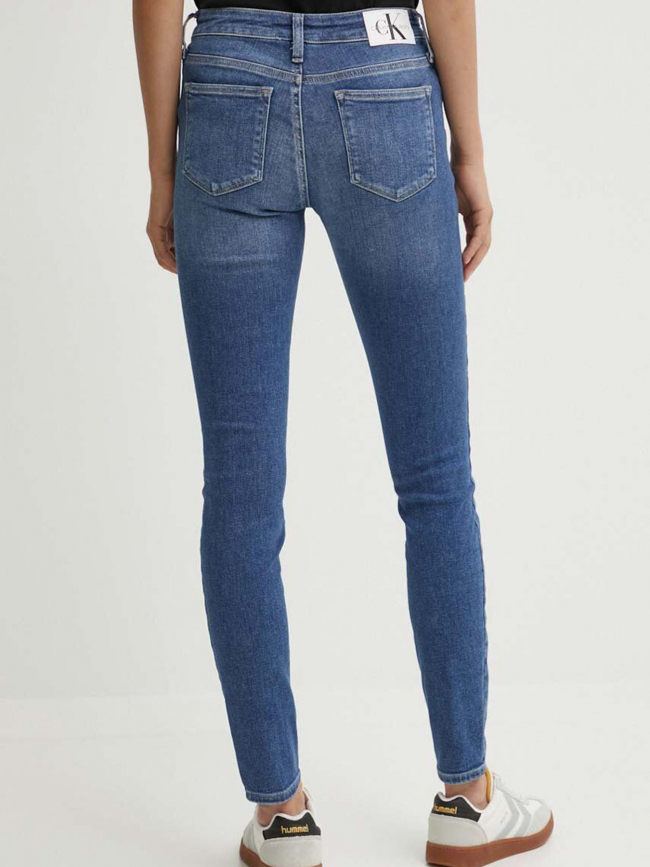 Jean skinny taille mi-haute bleu femme - Calvin Klein Jeans