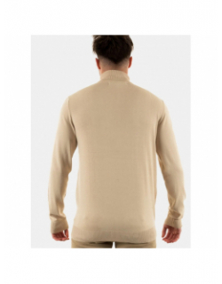 Pull col roulé fracas beige homme - Benson & Cherry