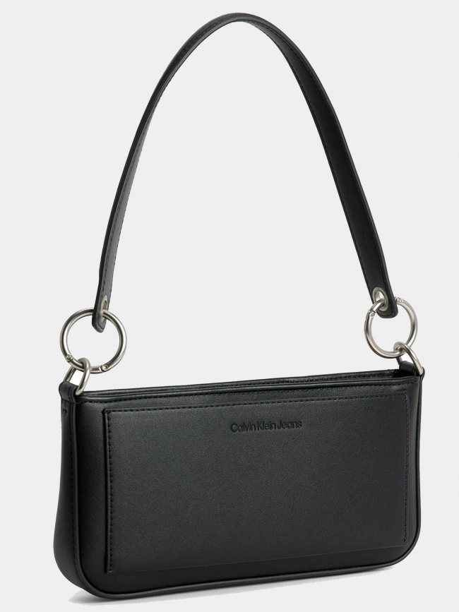 Sac a main sculpted shoulder noir femme - Calvin Klein