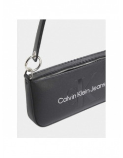 Sac a main sculpted shoulder noir femme - Calvin Klein