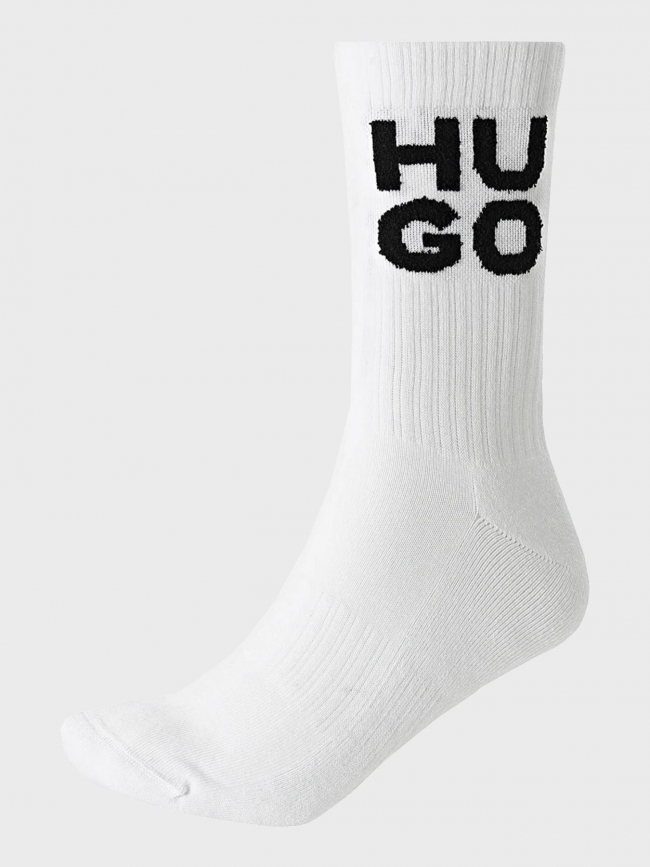 Pack de 3 paires de chaussettes blanc et noir homme - Hugo