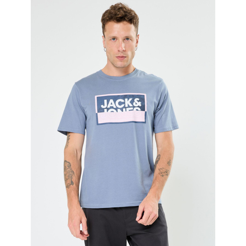 T-shirt logan summer gris rose homme - Jack & Jones