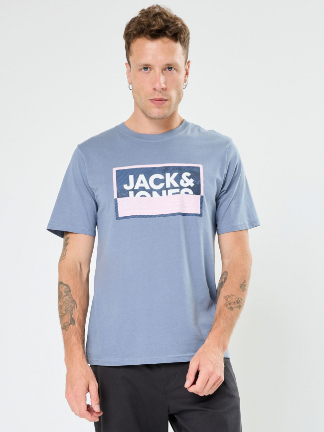 T-shirt logan summer gris rose homme - Jack & Jones