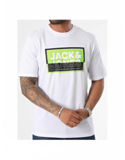 T-shirt logan summer blanc vert homme - Jack & Jones