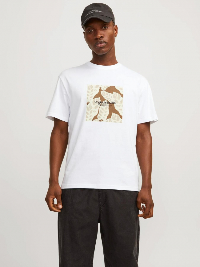 T-shirt sequoia blanc homme - Jack & Jones