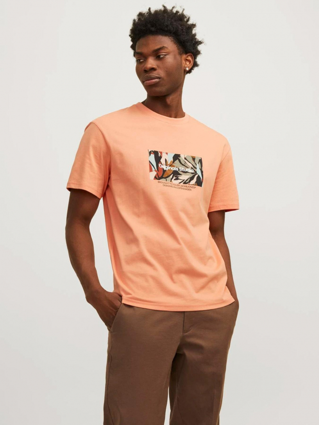 T-shirt sequoia orange homme - Jack & Jones