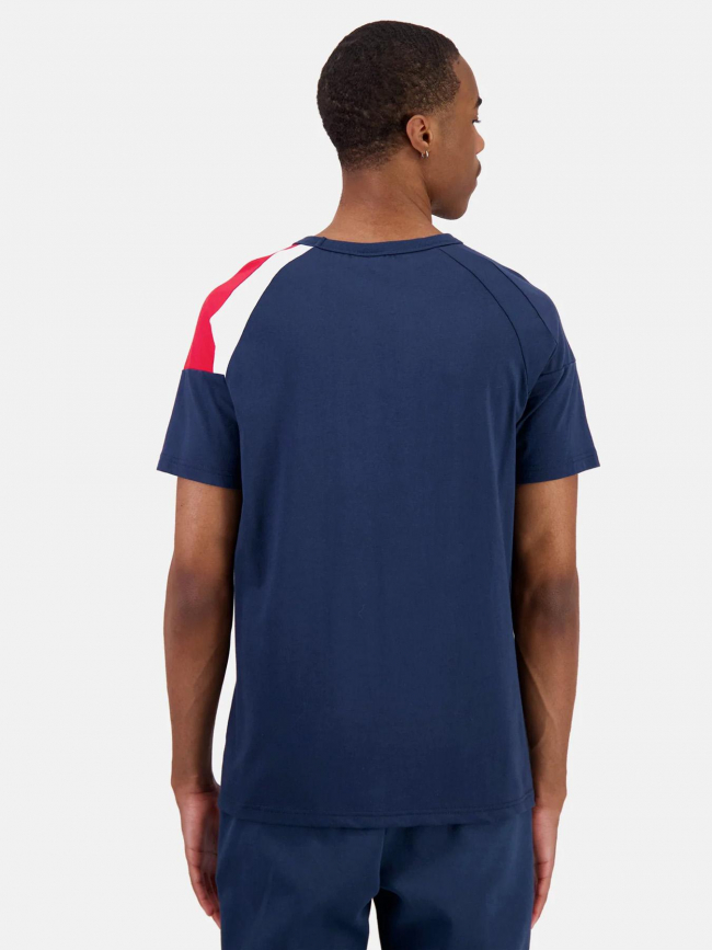 T-shirt tricolore n4 bleu marine homme - Le Coq Sportif