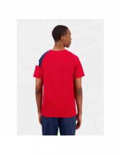 T-shirt épaule tricolore n4 rouge homme - Le Coq Sportif