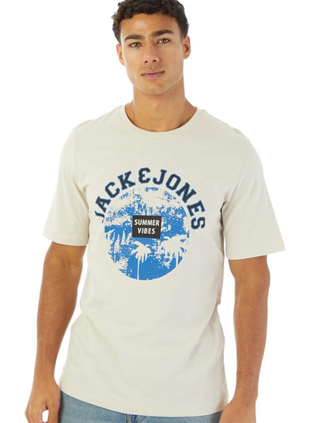 T-shirt palms beige homme - Jack & Jones