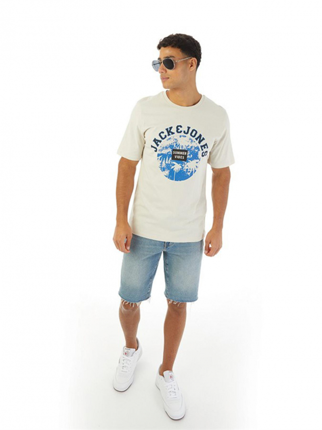 T-shirt palms beige homme - Jack & Jones