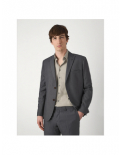 Chemise poplin stretch slim gris homme - Calvin Klein