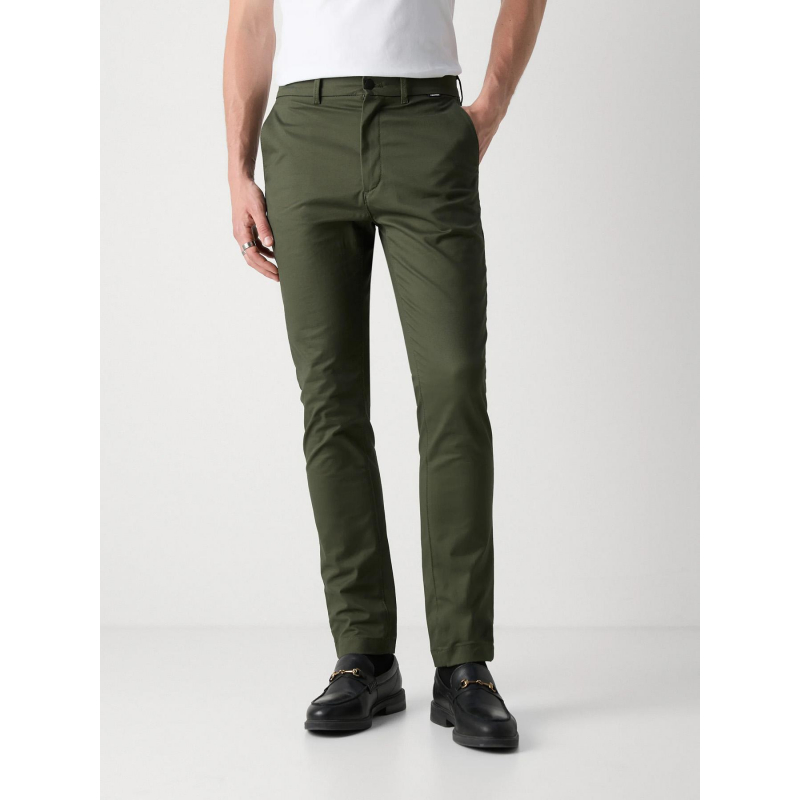 Pantalon modern twill slim chino kaki homme - Calvin Klein