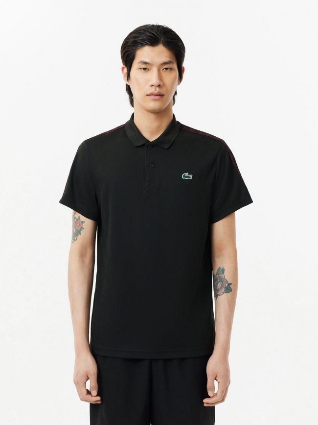 Polo sport regular logo noir homme - Lacoste