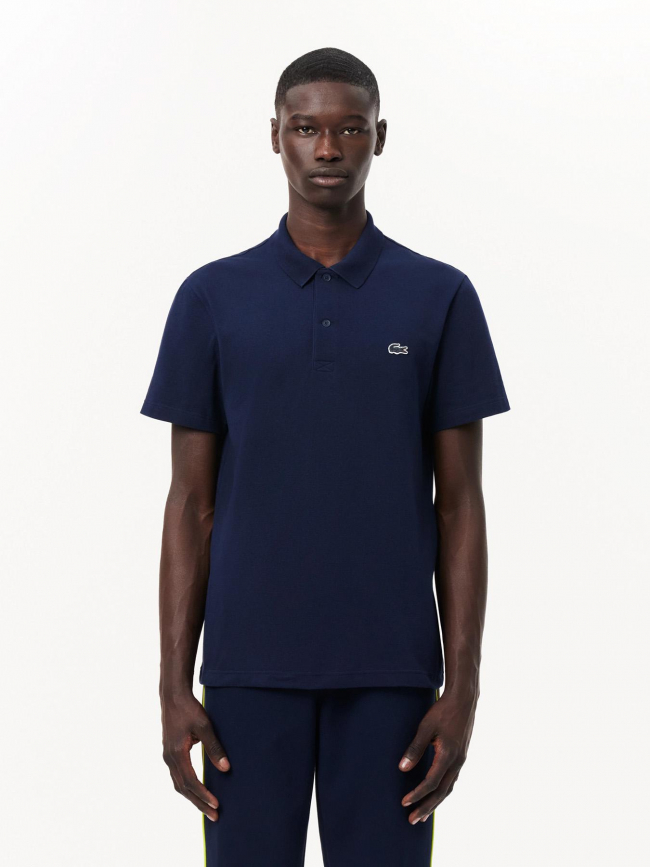 Polo uni regular logo bleu marine homme Lacoste wimod