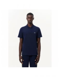 Polo uni regular logo bleu marine homme - Lacoste