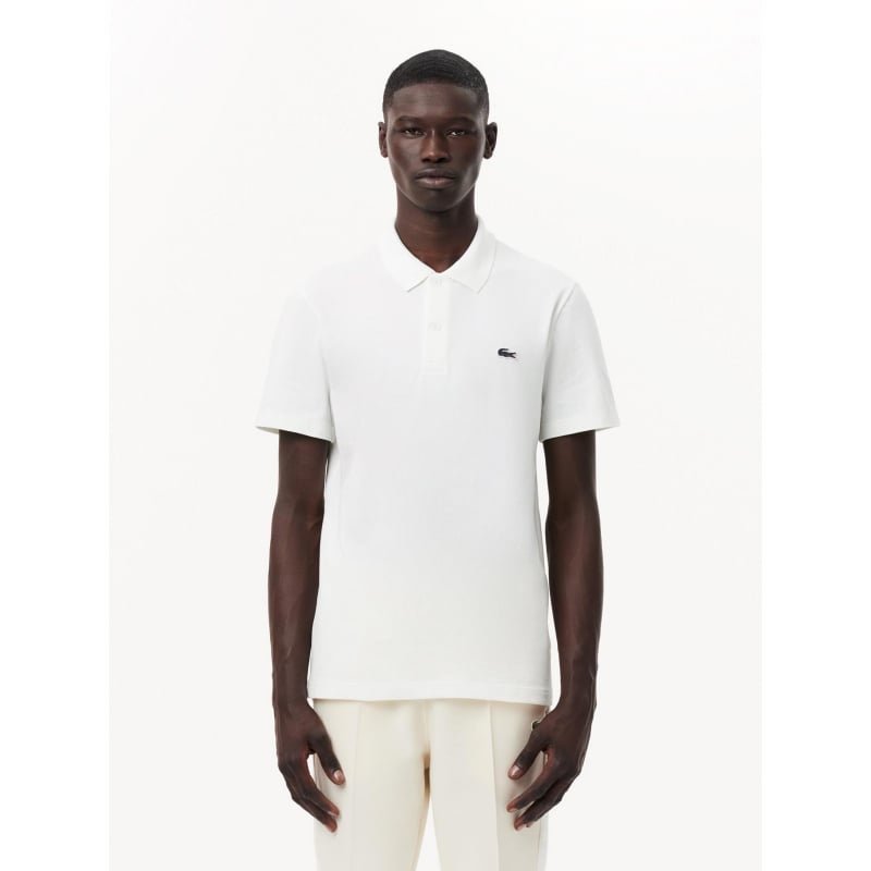 Polo uni regular logo blanc homme - Lacoste