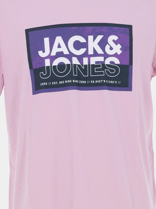 T-shirt logan rose violet homme - Jack & Jones