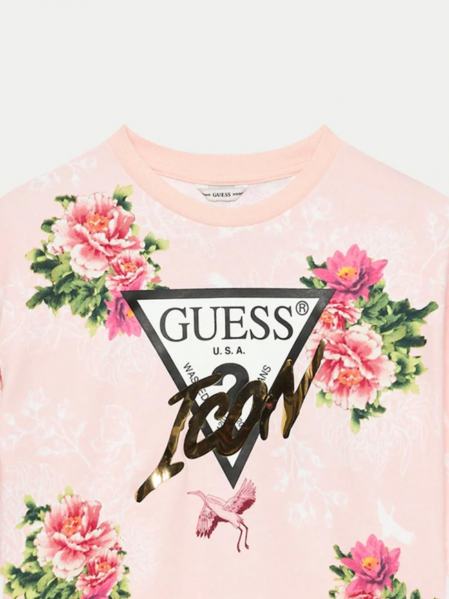 Sweat ls active top rose enfant - Guess