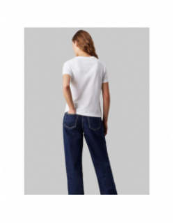 T-shirt institutional straight blanc femme - Calvin Klein Jeans