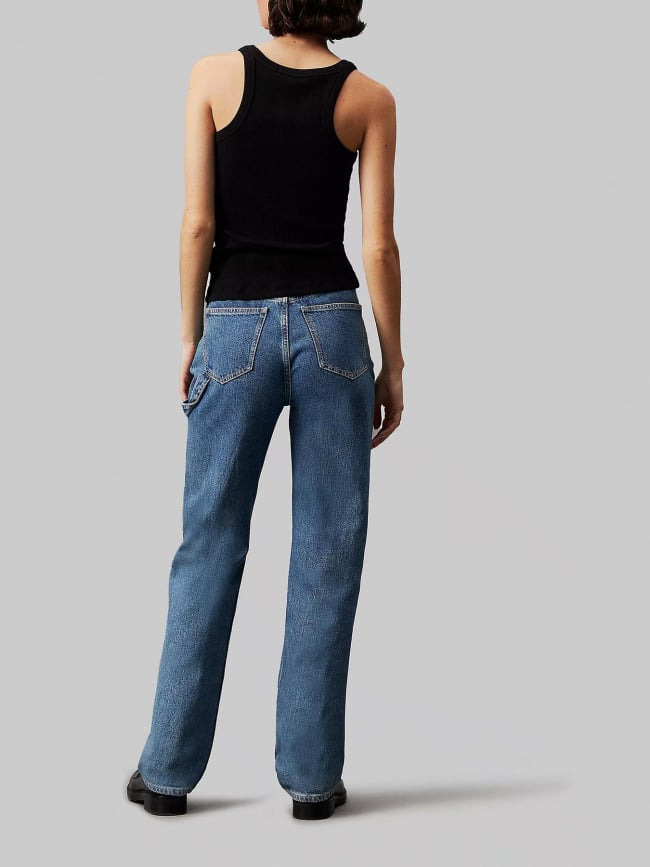 Jean high rise straight bleu femme - Calvin Klein Jeans