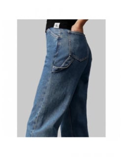 Jean high rise straight bleu femme - Calvin Klein Jeans