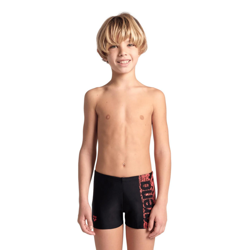 Boxer de natation shaking noir rouge garçon - Arena