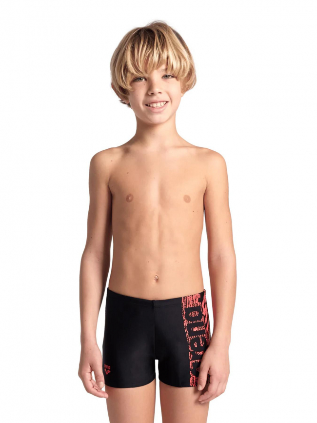 Boxer de natation shaking noir rouge garçon - Arena