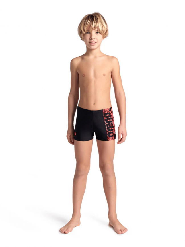 Boxer de natation shaking noir rouge garçon - Arena