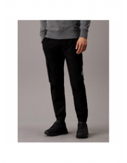 Pantalon cargo skinny washed noir homme - Calvin Klein Jeans