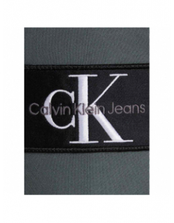 Sweat à capuche badge hoodie gris homme - Calvin Klein