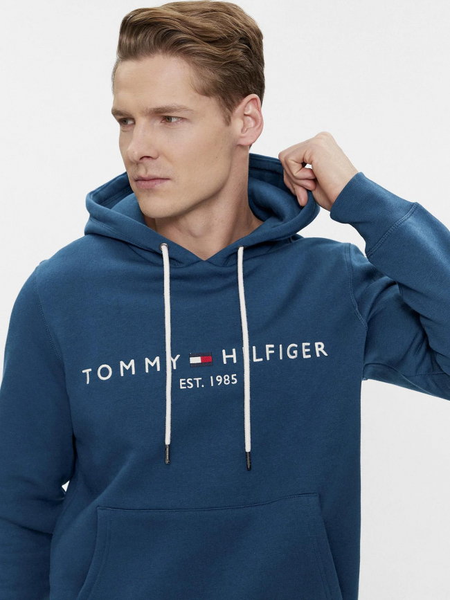 Sweat à capuche logo bleu homme - Tommy Hilfiger