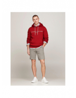 Sweat à capuche  logo hoody rouge homme - Tommy Hilfiger