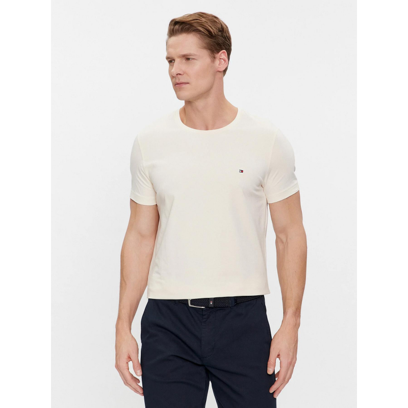 T-shirt stretch slim fit beige homme - Tommy Hilfiger