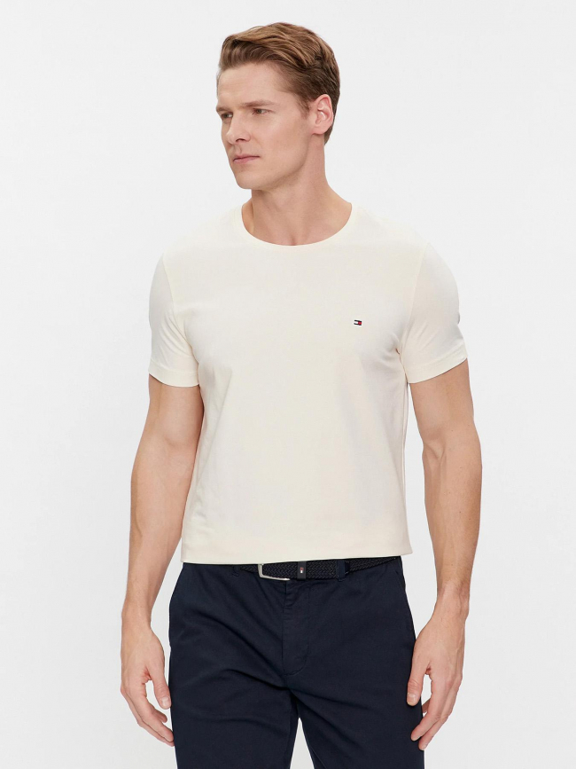 T-shirt stretch slim fit beige homme - Tommy Hilfiger